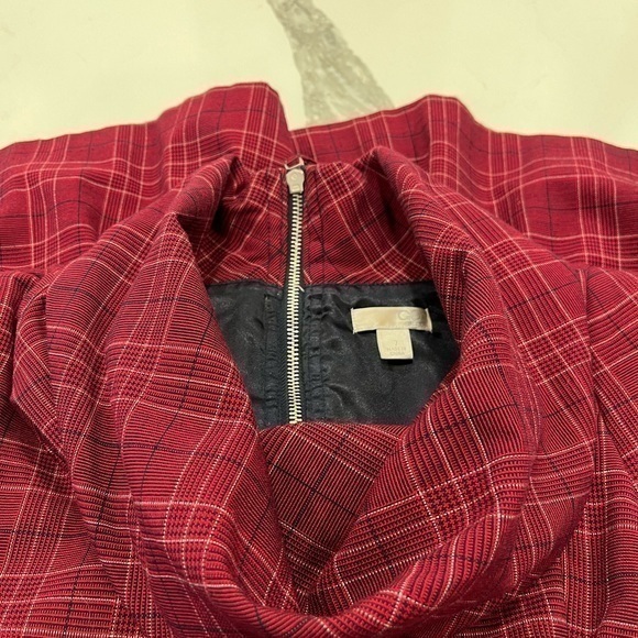 Red Pristine with pleat cow neck, dress by go‎ International size 7 women’s - Picture 3 of 3